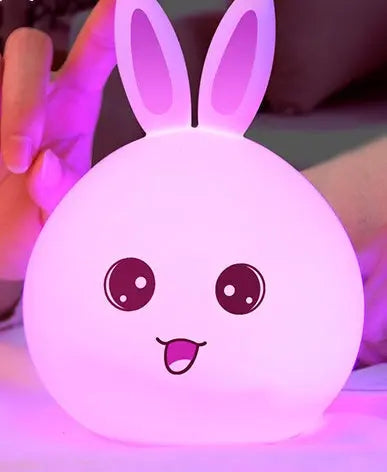 Cute Night Light Animal Rabbit Night lamps Touch Sensor Silicone LED Colorful Lights - Unique Unique Unique Cute Night Light Animal Rabbit Night lamps Touch Sensor Silicone LED Colorful Lights