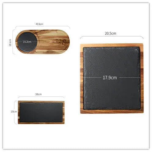 Black Wood Pizza Dish Wooden Plate - Unique Unique Unique Black Wood Pizza Dish Wooden Plate