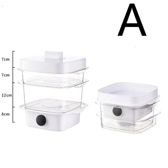 Multi-layer Dish Cover Heat Preservation Kitchen Cover Dining Table Leftover Storage Box Transparent Stack Cooking Hood Steamer - Unique Unique Unique Multi-layer Dish Cover Heat Preservation Kitchen Cover Dining Table Leftover Storage Box Transparent Stack Cooking Hood Steamer
