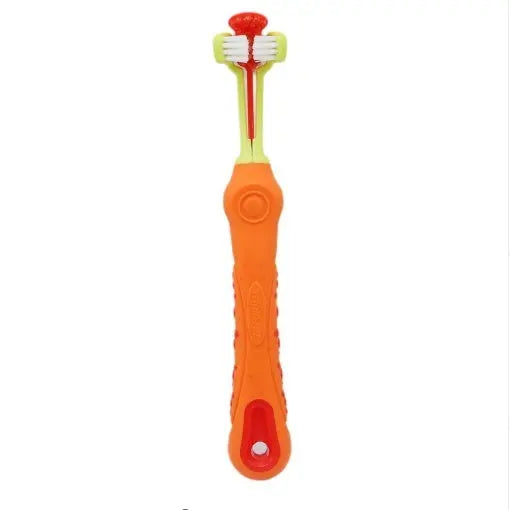 1 random color toothbrush pet plush dog brush in addition to bad breath tartar dental care dog cat cleaning supplies Unique