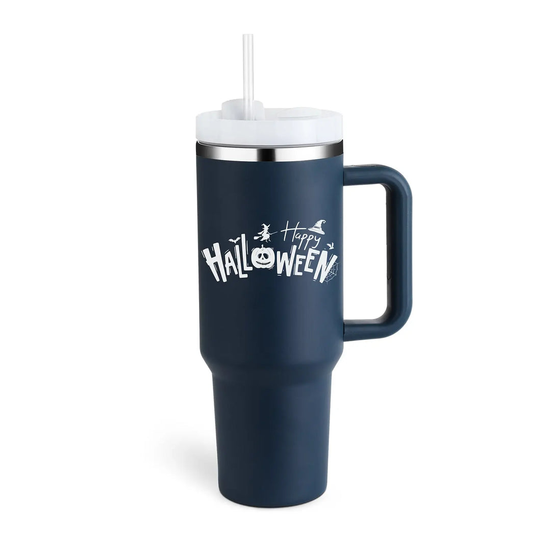 40 Oz Tumbler With Handle Straw Insulated, Stainless Steel Spill Proof Vacuum Coffee Cup Tumbler With Lid Tapered Mug Gifts For Valentine Lover Suitable For Car Gym Office Travel Unique