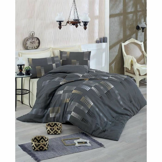 Duvet cover set Anthracite Super king 3 Pieces-4