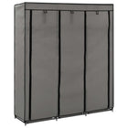 Portable Fabric Wardrobe Closet | Storage Organizer with Compartments & Rods