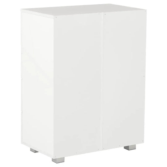 NNEVL Sideboard High Gloss White 60x35x80 cm Chipboard NNEVL