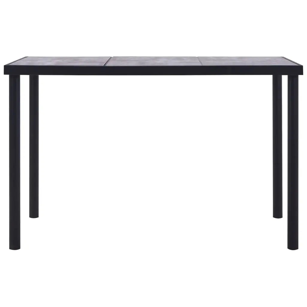 NNEVL Dining Table Black and Concrete Grey 160x80x75 cm MDF NNEVL