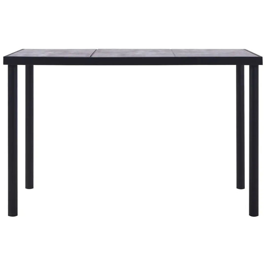 NNEVL Dining Table Black and Concrete Grey 160x80x75 cm MDF NNEVL