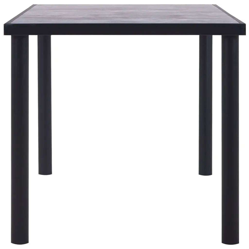 NNEVL Dining Table Black and Concrete Grey 160x80x75 cm MDF NNEVL