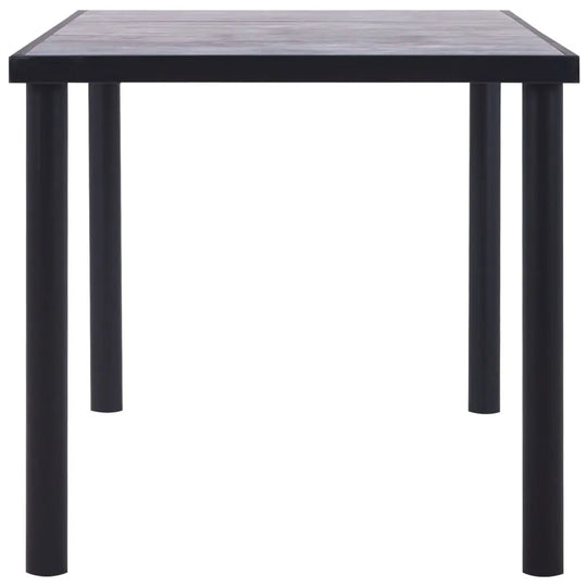 NNEVL Dining Table Black and Concrete Grey 160x80x75 cm MDF NNEVL