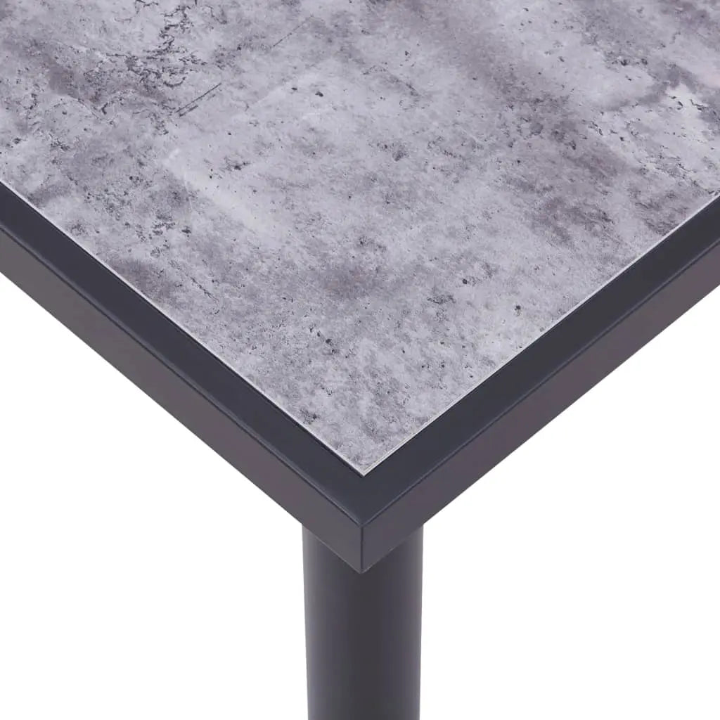 NNEVL Dining Table Black and Concrete Grey 160x80x75 cm MDF NNEVL