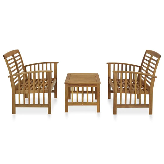 NNEVL 3 Piece Garden Lounge Set Solid Acacia Wood NNEVL