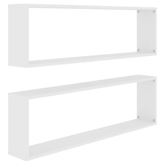 NNEVL Wall Cube Shelves 2 pcs White 100x15x30 cm Chipboard NNEVL