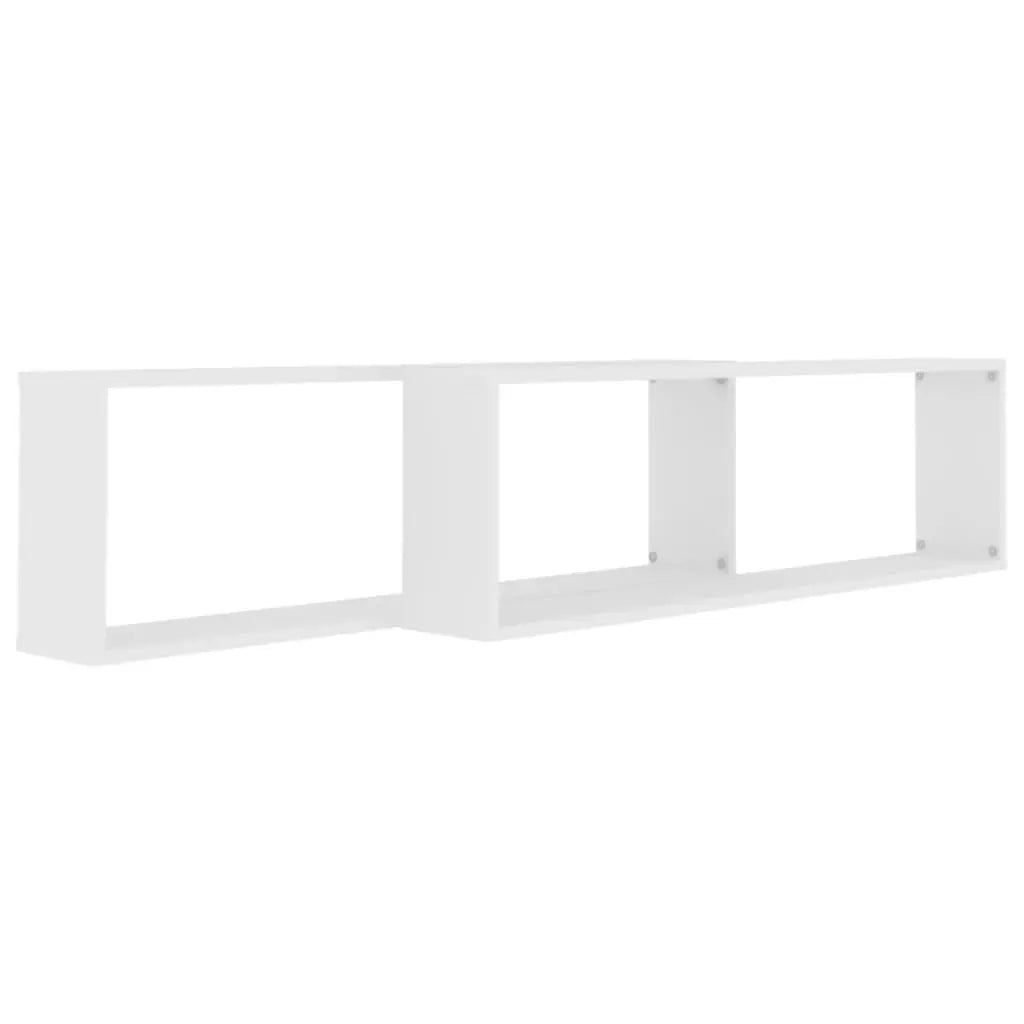 NNEVL Wall Cube Shelves 2 pcs White 100x15x30 cm Chipboard NNEVL