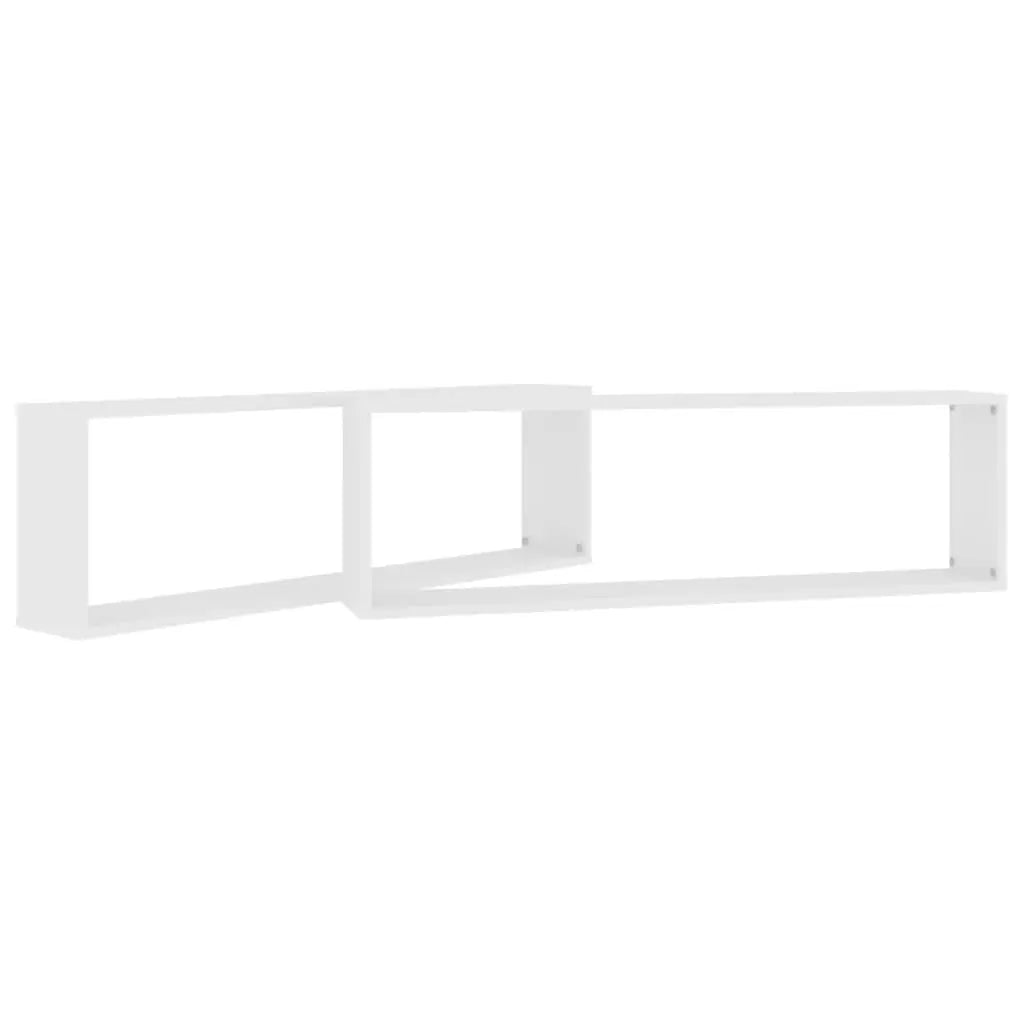 NNEVL Wall Cube Shelves 2 pcs White 100x15x30 cm Chipboard NNEVL