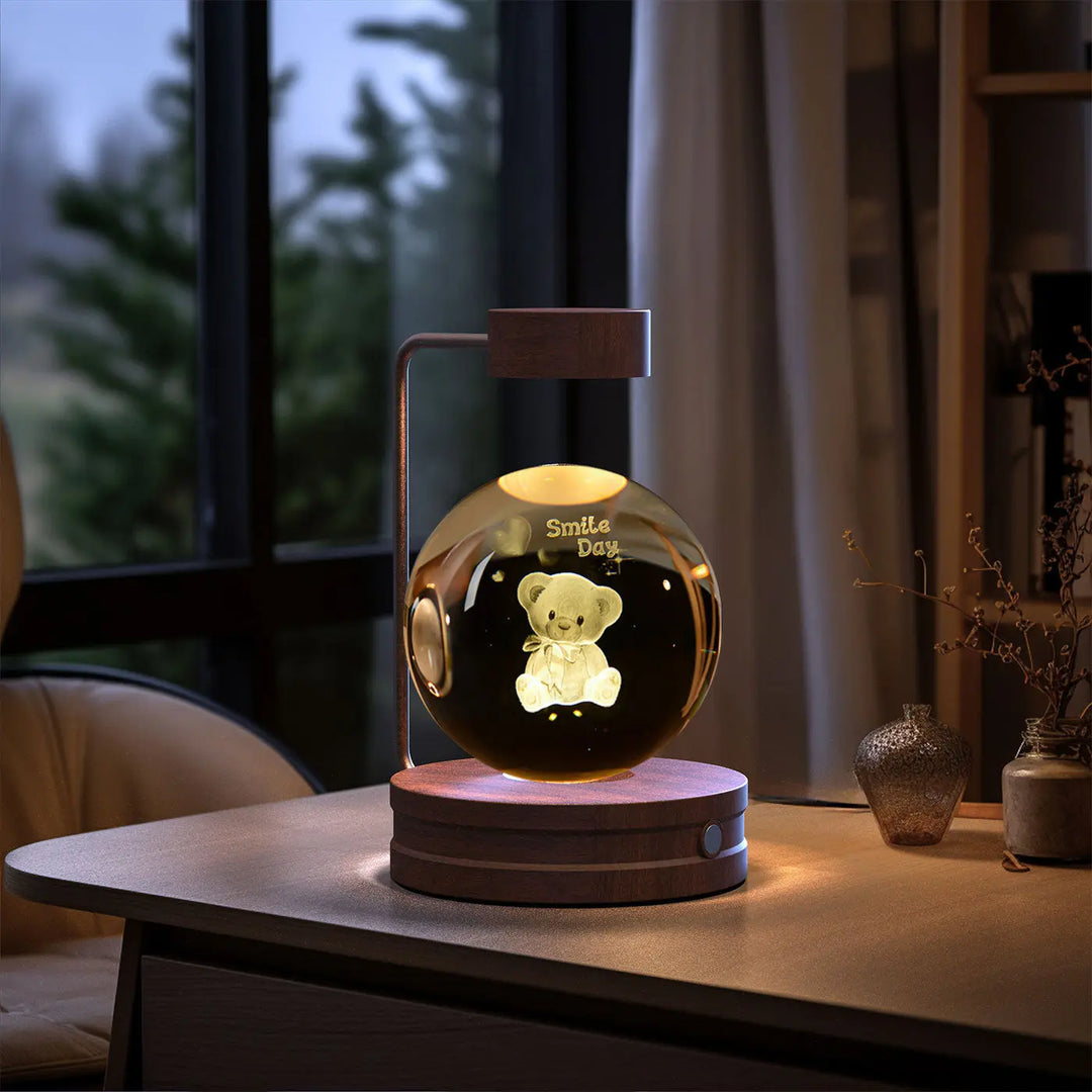 Crystal Ball Cosmic Dinosaur Indoor Night Light USB Power Warm Bedside Light Birthday Gift Night Lamp Unique