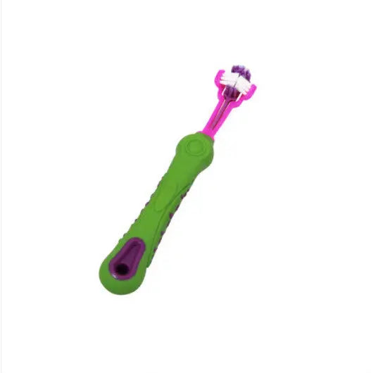 1 random color toothbrush pet plush dog brush in addition to bad breath tartar dental care dog cat cleaning supplies Unique