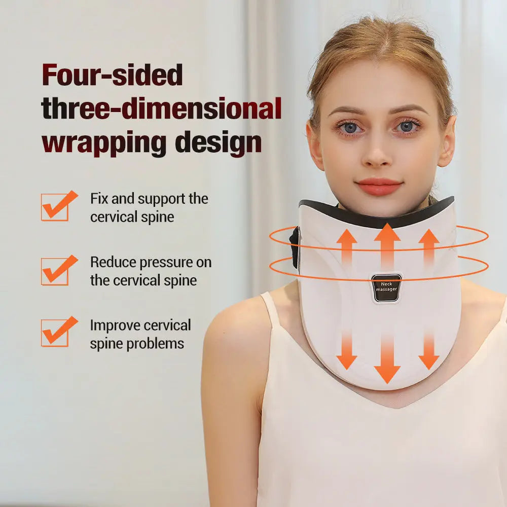 Electric Hot Compress Neck Fixed Traction Air Pressure Kneading Massage Instrument - Unique Unique Unique Electric Hot Compress Neck Fixed Traction Air Pressure Kneading Massage Instrument