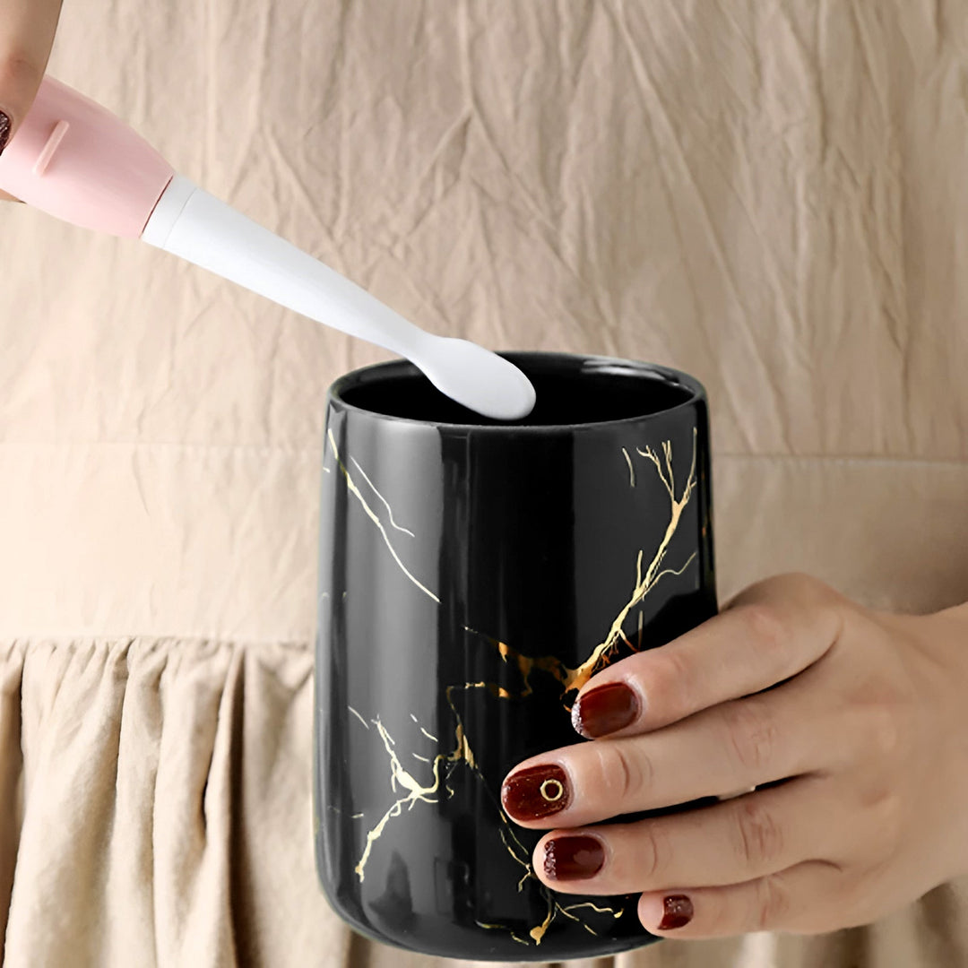 Premium Ceramic Bathroom Accessory Set | 4-Piece Spa-Inspired Bath Décor Collection