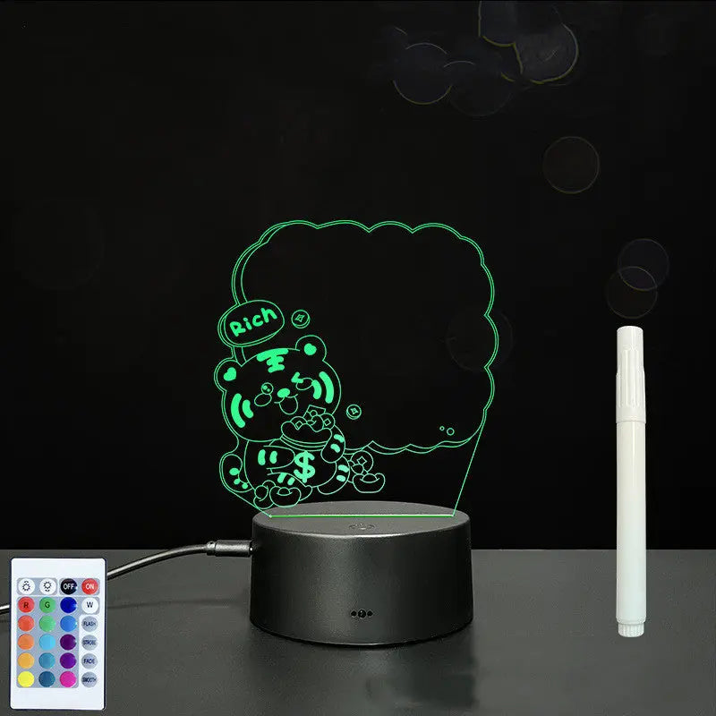 3D Acrylic Board Handwriting Message Board LED Light Unique