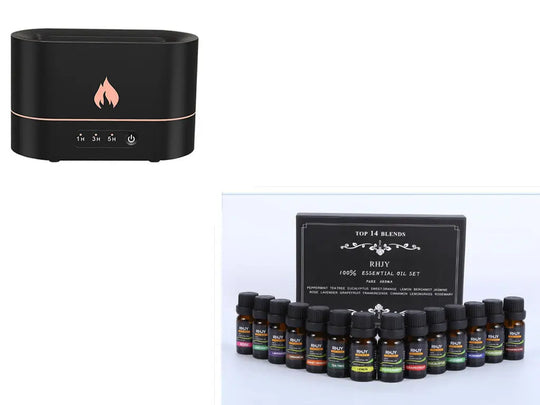 Siming Flame Aromatherapy Machine Home Bedroom Silent Atmosphere Light Humidifier Flame Diffuser Home Decor - Unique Unique Unique Siming Flame Aromatherapy Machine Home Bedroom Silent Atmosphere Light Humidifier Flame Diffuser Home Decor