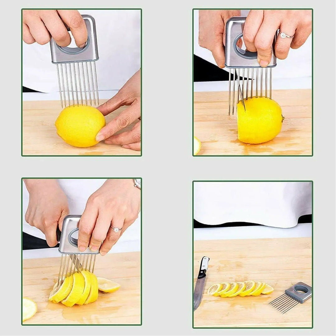 Onion Holder Slicer Vegetable tools Tomato Cutter Stainless Steel Kitchen Gadget - Unique Unique Unique Onion Holder Slicer Vegetable tools Tomato Cutter Stainless Steel Kitchen Gadget