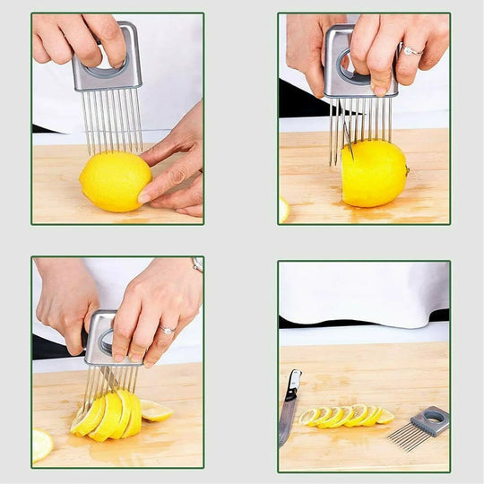 Onion Holder Slicer Vegetable tools Tomato Cutter Stainless Steel Kitchen Gadget - Unique Unique Unique Onion Holder Slicer Vegetable tools Tomato Cutter Stainless Steel Kitchen Gadget