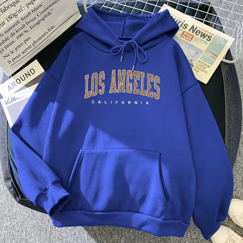 Los Angeles, California Usa City Leopard Hoodie - Unique Unique Unique Los Angeles, California Usa City Leopard Hoodie