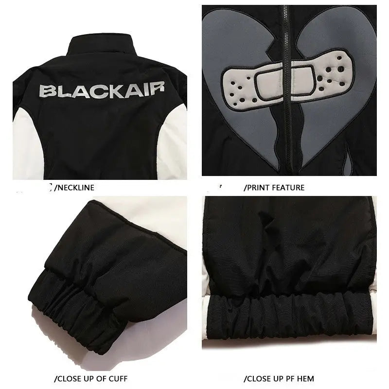 High Street Love Bandage Stitching Cotton Clothes For Men And Women - Unique Unique Unique High Street Love Bandage Stitching Cotton Clothes For Men And Women