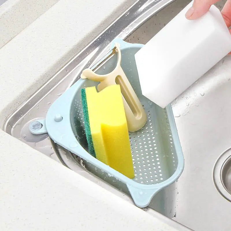 Kitchen Sink Multi-function Triangle Storage Rack Multi-purpose Dishwashing Sponge Drain Rack Storage Rack - Unique Unique Unique Kitchen Sink Multi-function Triangle Storage Rack Multi-purpose Dishwashing Sponge Drain Rack Storage Rack