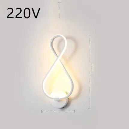 led wall lamp nordic minimalist bedroom bedside lamp Unique