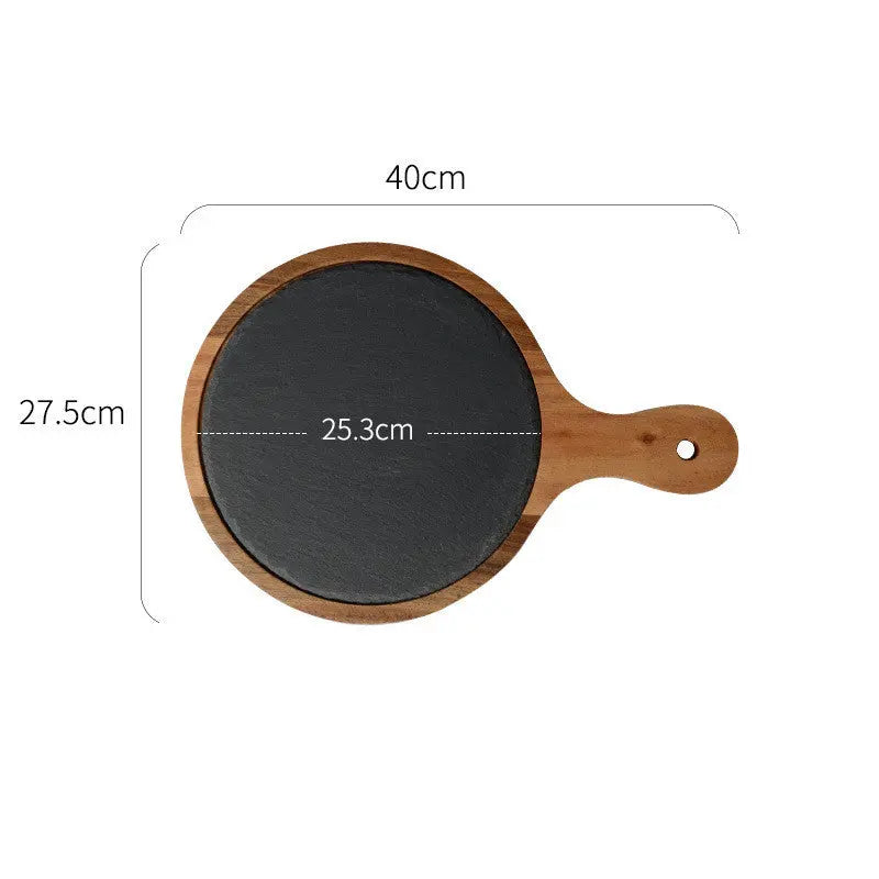 Black Wood Pizza Dish Wooden Plate - Unique Unique Unique Black Wood Pizza Dish Wooden Plate