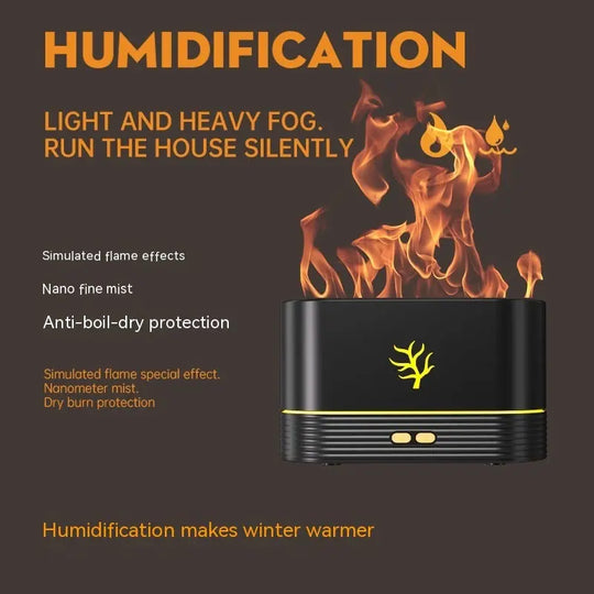 Flame Humidifier USB Smart Timing LED Electric Aroma Diffuser Simulation Fire Night Lamp Home Decor - Unique Unique Unique Flame Humidifier USB Smart Timing LED Electric Aroma Diffuser Simulation Fire Night Lamp Home Decor