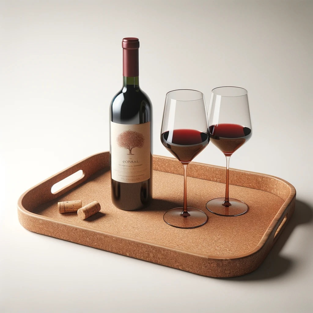 Cork Beverage Serving Tray L-1043-3