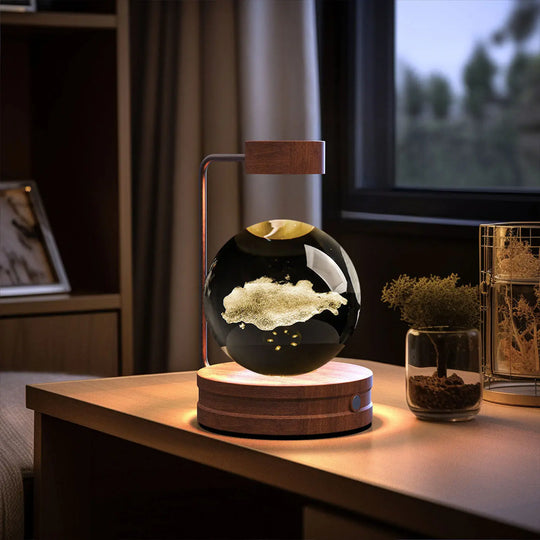 Crystal Ball Cosmic Dinosaur Indoor Night Light USB Power Warm Bedside Light Birthday Gift Night Lamp Unique