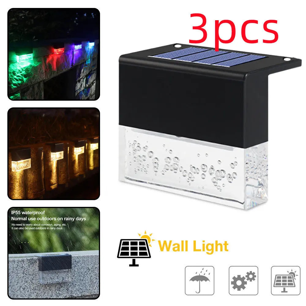 Waterproof New RGB LED Solar Light Step Fence Light - Unique Unique Unique Waterproof New RGB LED Solar Light Step Fence Light