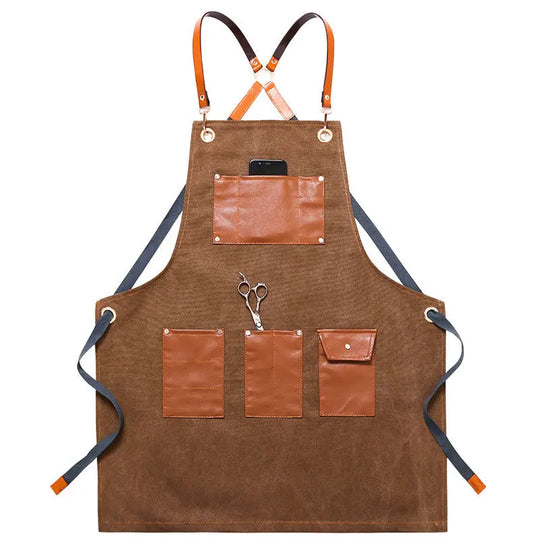 Apron Work Denim Barber Milk Tea Shop Baking Floral Restaurant Work Clothes Men And Women Art - Unique Unique Unique Apron Work Denim Barber Milk Tea Shop Baking Floral Restaurant Work Clothes Men And Women Art
