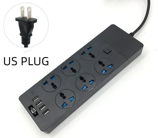 2024 New 3000W Power Strip With Built-in 4USB Interface, 6 Direct Power Sockets, 2M Cable, High-power Strip - Unique Unique Unique 2024 New 3000W Power Strip With Built-in 4USB Interface, 6 Direct Power Sockets, 2M Cable, High-power Strip