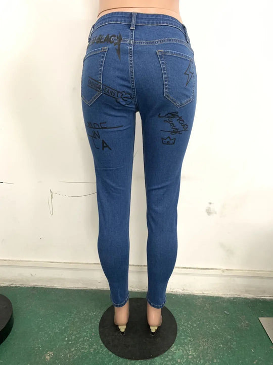 Hot sale printed jeans - Unique Unique Unique Hot sale printed jeans
