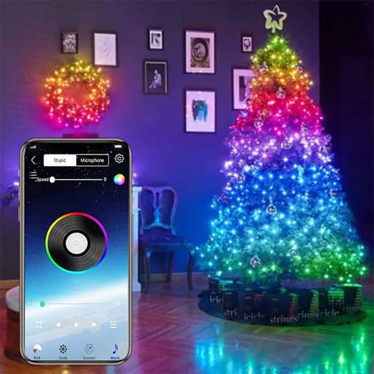 Smart Phone APP Copper Wire Light String - Unique Unique Unique Smart Phone APP Copper Wire Light String