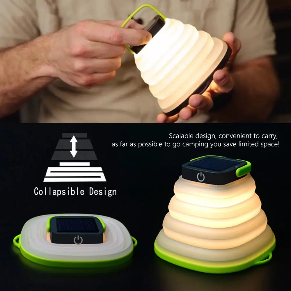 Collapsible Camping Light IP68 Waterproof Solar Foldable Lantern Solar Tent Lighting USB Rechargeable Outdoor Night Tools - Unique Unique Unique Collapsible Camping Light IP68 Waterproof Solar Foldable Lantern Solar Tent Lighting USB Rechargeable Outdoor Night Tools