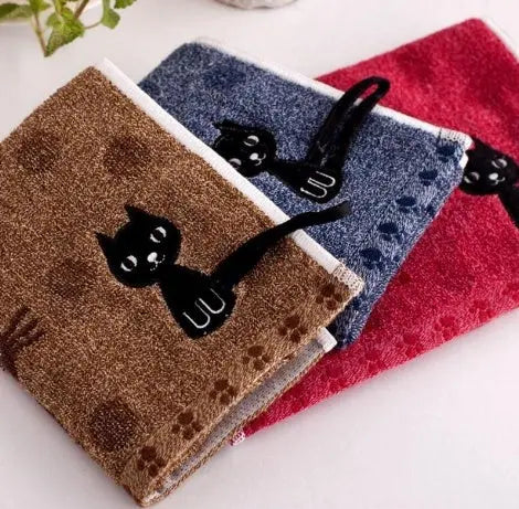 Tail Hook Cotton Cat Face Towel 25x50cm - Unique Unique Unique Tail Hook Cotton Cat Face Towel 25x50cm