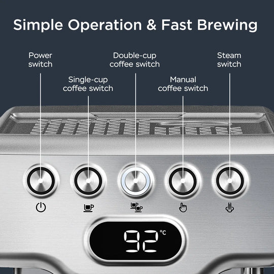 Geek Chef Espresso Machine, 20 Bar Espresso Machine With Milk Frother For Latte, Cappuccino, Macchiato, For Home Espresso Maker, 1.8L Water Tank, Stainless Steel, Ban On Amazon - Unique Unique Unique Geek Chef Espresso Machine, 20 Bar Espresso Machine With Milk Frother For Latte, Cappuccino, Macchiato, For Home Espresso Maker, 1.8L Water Tank, Stainless Steel, Ban On Amazon