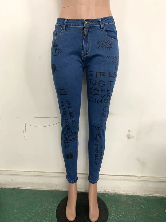 Hot sale printed jeans - Unique Unique Unique Hot sale printed jeans