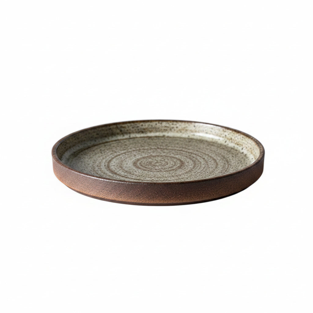 Rough Pottery Plate — Retro Glaze