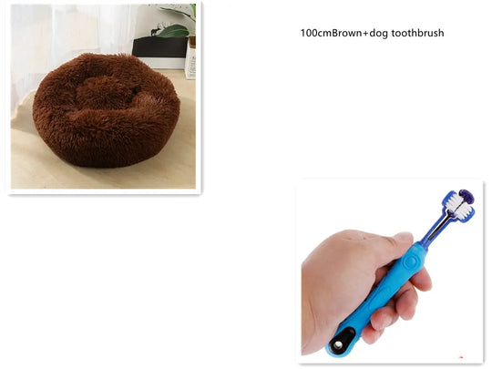 1 random color toothbrush pet plush dog brush in addition to bad breath tartar dental care dog cat cleaning supplies Unique