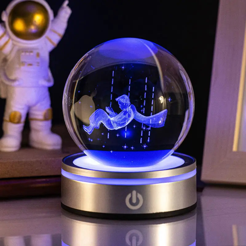 Creative 3D Inner Carving Luminous Crystal Ball Colorful Gradient Small Night Lamp Home Decorations Gifts Selection - Unique Unique Unique Creative 3D Inner Carving Luminous Crystal Ball Colorful Gradient Small Night Lamp Home Decorations Gifts Selection