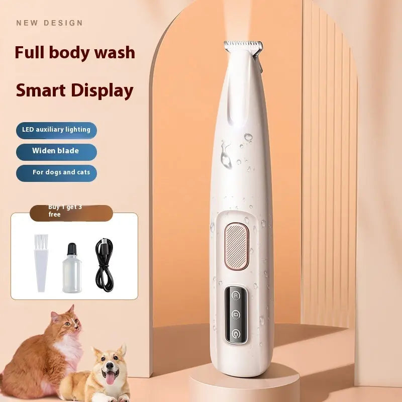 Pets Dog Paw Trimmer With LED Light Fully Waterproof Pet Hair Trimmer With LED Display Dog Clippers For Grooming Widen Blade - Unique Unique Unique Pets Dog Paw Trimmer With LED Light Fully Waterproof Pet Hair Trimmer With LED Display Dog Clippers For Grooming Widen Blade