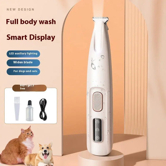 Pets Dog Paw Trimmer With LED Light Fully Waterproof Pet Hair Trimmer With LED Display Dog Clippers For Grooming Widen Blade - Unique Unique Unique Pets Dog Paw Trimmer With LED Light Fully Waterproof Pet Hair Trimmer With LED Display Dog Clippers For Grooming Widen Blade