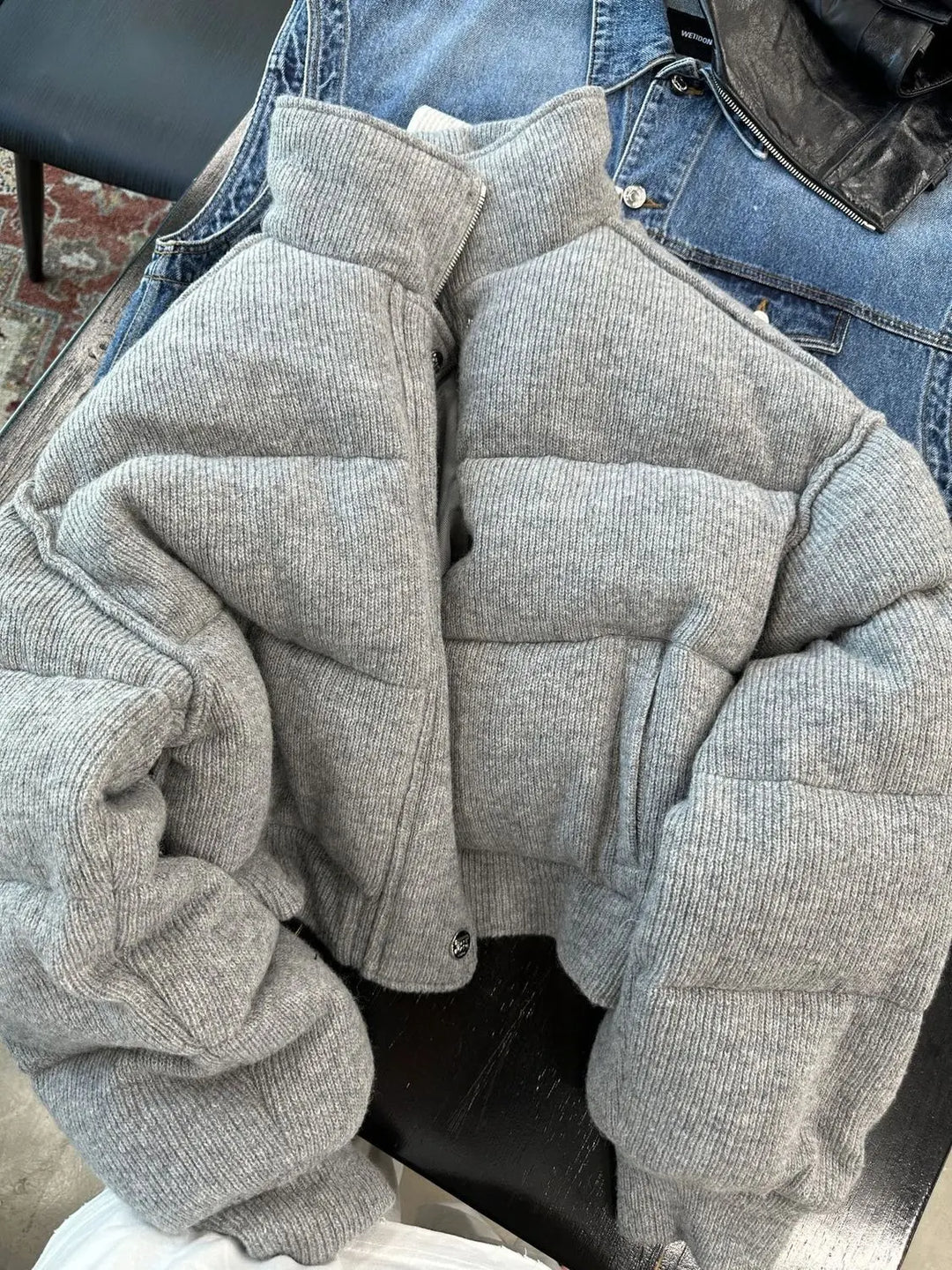 Gray All-match Season Warm Korean Style Cotton Clothes Women - Unique Unique Unique Gray All-match Season Warm Korean Style Cotton Clothes Women
