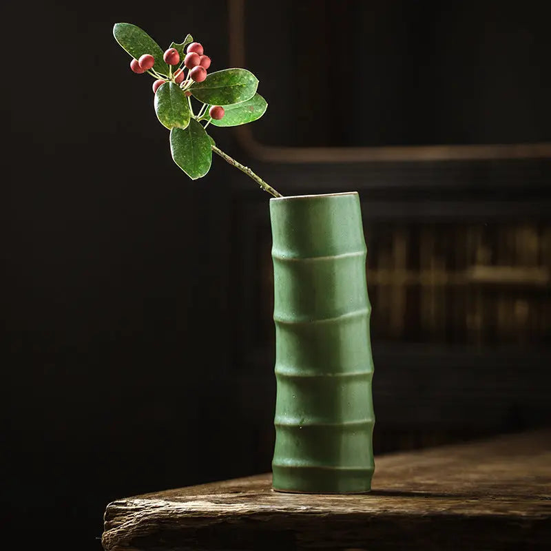Imitation Bamboo Vase And Flower Arrangement Chinese Model House Furniture - Unique Unique Unique Imitation Bamboo Vase And Flower Arrangement Chinese Model House Furniture