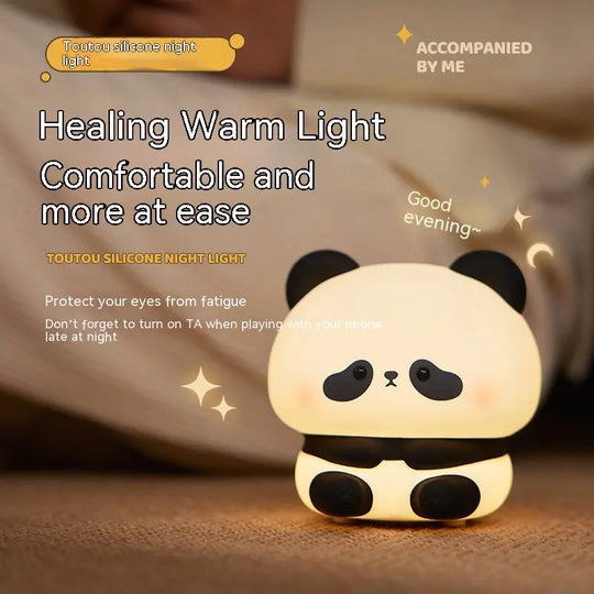 Panda LED Night Light Cute Silicone Night Light USB Rechargeable Touch Night Lamp Bedroom Timing Lamp Decoration Children's Gift Home Decor - Unique Unique Unique Panda LED Night Light Cute Silicone Night Light USB Rechargeable Touch Night Lamp Bedroom Timing Lamp Decoration Children's Gift Home Decor